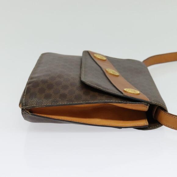 CELINE Macadam Canvas Shoulder Bag Pvc Leather Brown Gold - Picture 5 of 12